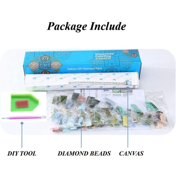 Diamond Art 5D DIY Craft Kit - Beaded Canvas - Cherry Blossom & Butterflies - Picture 4 of 5